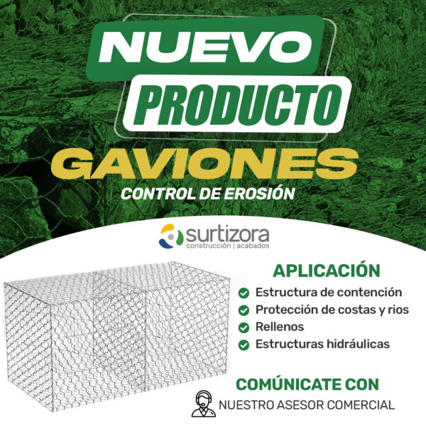 MALLA GAVION 2X1X1 CALIBRE 13 - Image 3